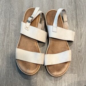 Roolee Cream Strap Sandals